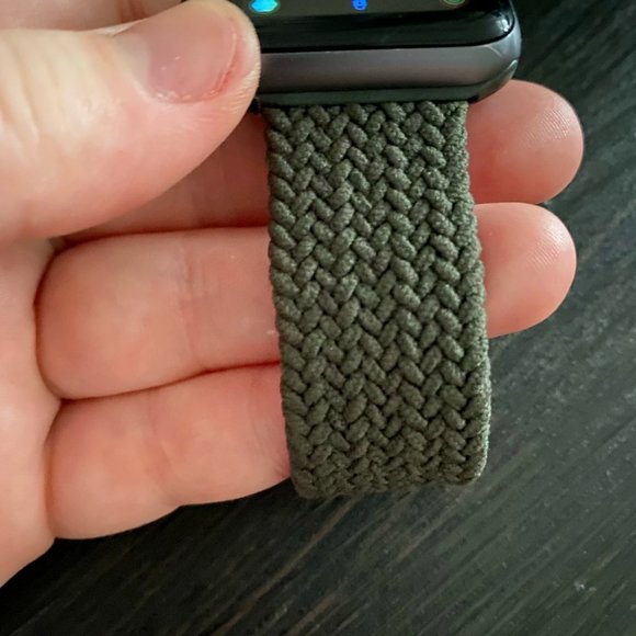 NEW ARMY-GREEN Braided Solo Loop For Apple Watch - Picture 2 of 7